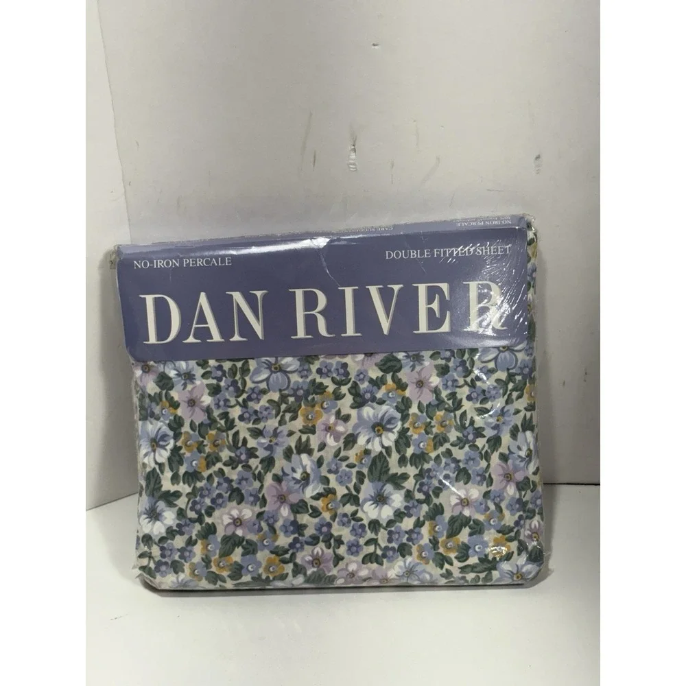 Dan River Double Fitted Full Sheet Millefleur Mille Fleur Floral Cottage VTG NEW